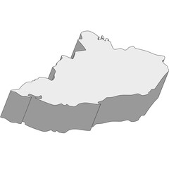 3D map dimension - continent North America country Honduras © badrpost