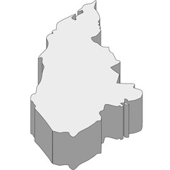 3D map dimension - continent North America country Honduras © badrpost
