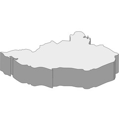 3D map dimension - continent North America country Honduras © badrpost
