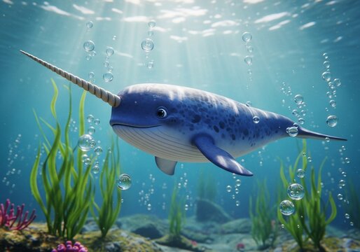 Subtle Sunbeams on a Curious Narwhal's Voyage