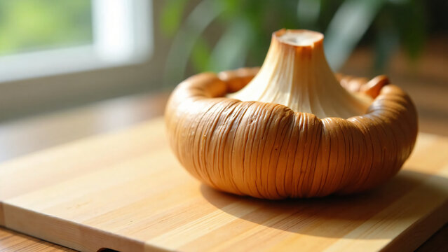 Shiitake Mushroom on Wooden Board for Food Packaging