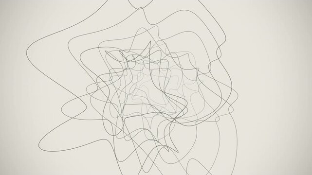 A mesmerizing seamless 4K loop of a glowing gold mathematical knot morphing through an abstract topology field with an elegant inner glow. Ideal for meditation background, technology background.