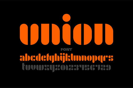Clean Minimalist Modern Typeface | Alphabet & Numbers Vector

