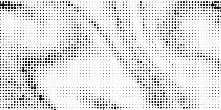 Abstract halftone background with black dots pattern modern monochrome gradient dot texture overlay for design and print