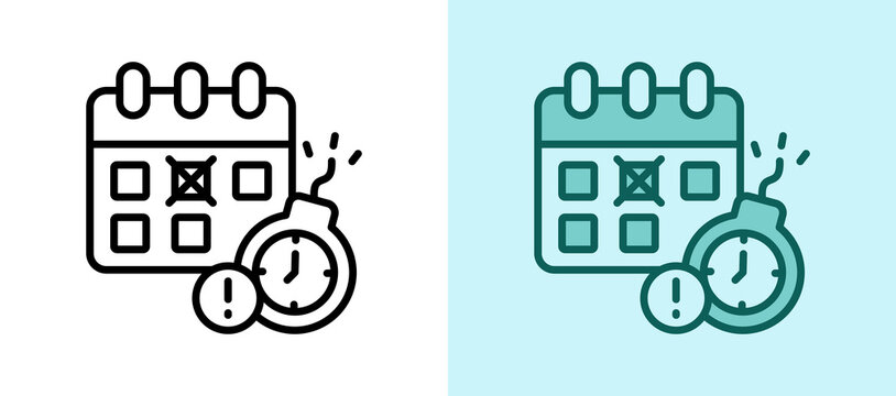 Deadline Tracking whiteblue icon