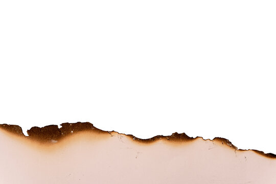 Burnt Vintage Paper Border with Charred Brown Edge