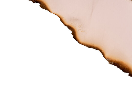 Scorched Vintage Paper Corner Border with Brown Burn Gradient