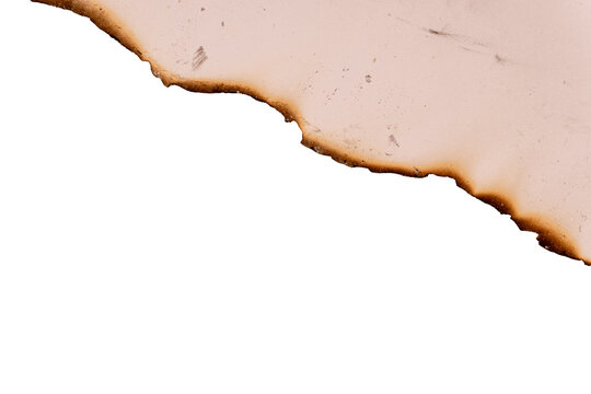 Old Burnt Paper Top Corner Border with Light Brown Burnt Edge