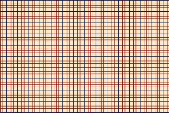 Seamless Vintage Plaid Pattern Red Navy Blue Grid Lines. Classic Tattersall Grid Seamless Plaid Pattern Background. Retro Minimalist Checkered Grid Pattern on Beige Background. 
