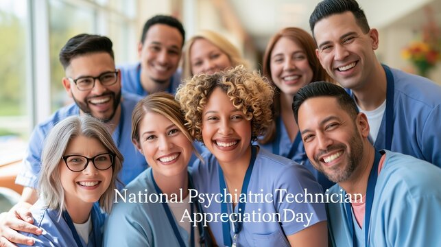 National Psychiatric Technician Appreciation Day: wide banner photograph, text "National Psychiatric Technician Appreciation Day"