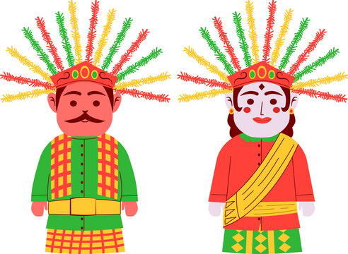 Jakarta ondel-ondel puppets