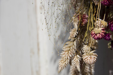 Cottagecore dried flower composition