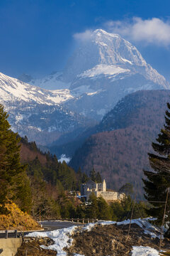 Fort Predel ruins in Julian Alps, Slovenia