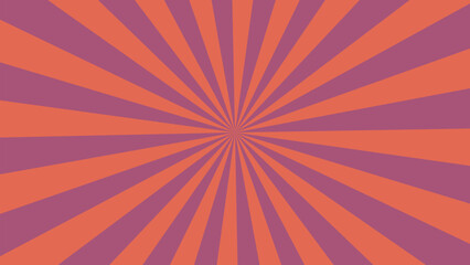 Obraz premium Vibrant orange and purple radial stripes pattern design background