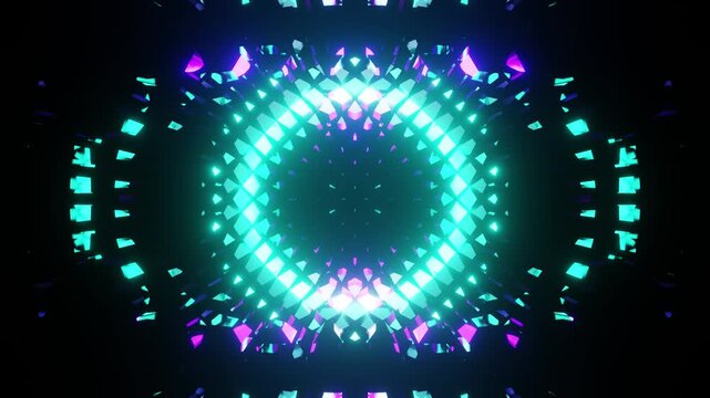 Updated excellent cyan with purple black equalizer VJ seamless loop