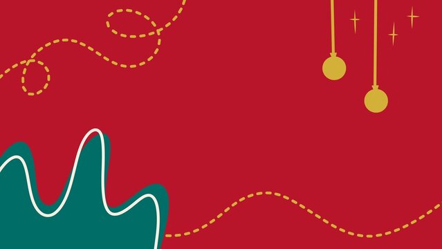 Festive Red and Gold Christmas Holiday Background
