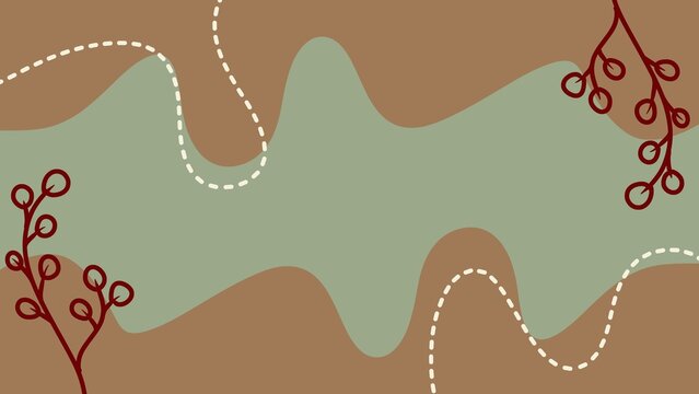 Organic Earth Tone Floral Abstract Background