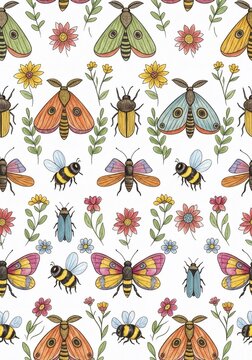 Whispers of Wings: A Watercolor Garden of Gossamer Dreams