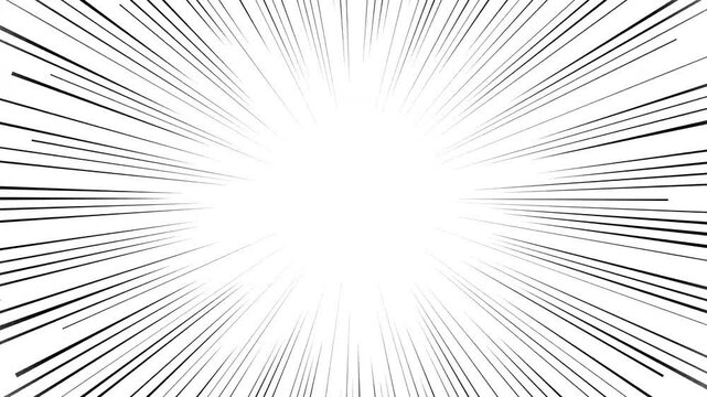 Radial speed lines graphic background for comic book action effect impact