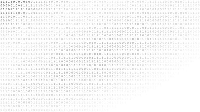 Abstract digital background with flowing binary code stream data streaming