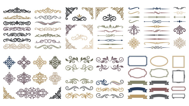 Elegant collection of vintage decorative divider frames.