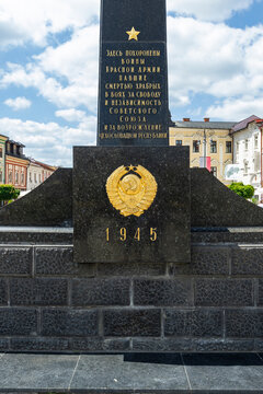 Soviet red army memorial remembering fallen soldiers