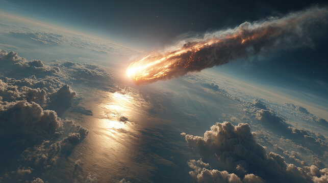 asteroid entering earth