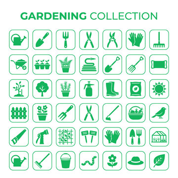 Gardening Collection Icons Set