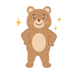 Obraz premium Illustrasion vector bear expression confident 