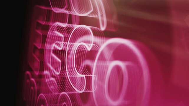 Eco mode and ecology friendly symbol abstract digital concept. Global network and cyber technology background seamless and looped 3d animation.