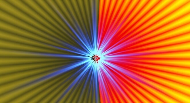 Colorful abstract starburst explosion with vibrant rays