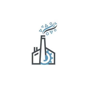 Vector illustration of a factory