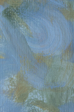 Sophisticated abstract composition combining soft blue, natural green and subtle metallic gold with expressive layered brushwork. A versatile premium backdrop for branding, interiors, fashion and mode