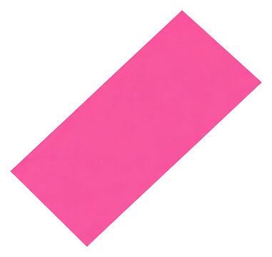Vibrant Pink Rectangular Shape on White Background.