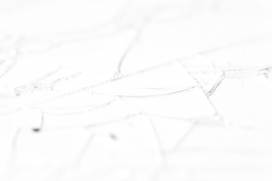 Realistic cracked glass texture overlay isolated on transparent background. High-quality PNG for photo editing and graphic design.