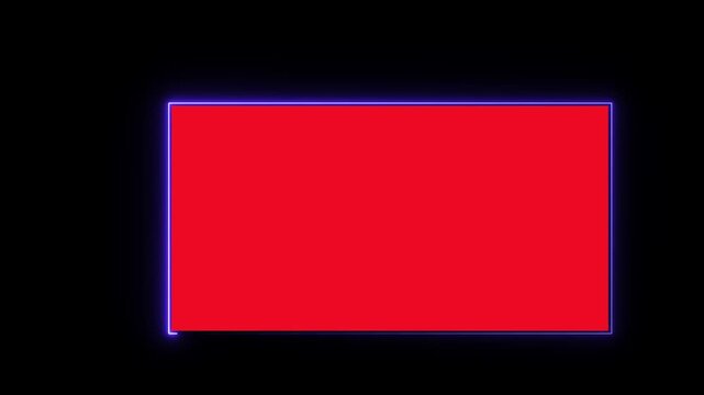 4k Abstract seamless looped background rectangular ultraviolet glowing neon text box, popular animation for logo or text design. abstract glowing neon rectangle frame animation background 4k