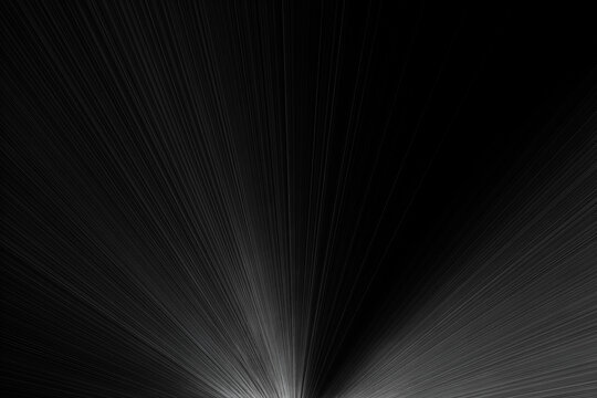 Radiating lines converging towards a bright point a grayscale abstract illustration vector graphic