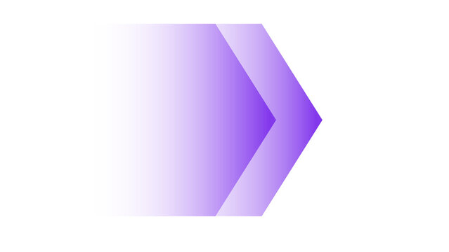 Purple directional arrow pointer graphic with direction gradient navigation abstract isolated background interface pointing movement creative business technology arrowhead