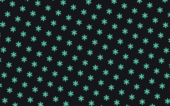 Abstract turquoise starburst asterisk shapes grid on black background eight‑arm symmetry repeating geometric decorative vector illustration