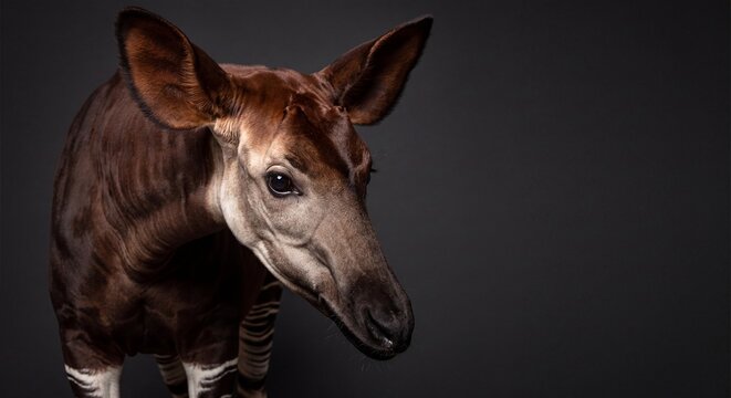 Okapi Profile View Studio Background