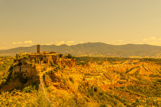 Civita di Bagnoregio hilltop village in Bagnoregio Viterbo Italy