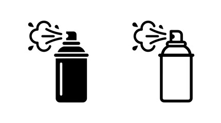 Obraz premium Aerosol spray can icon set with pressurized, dispenser