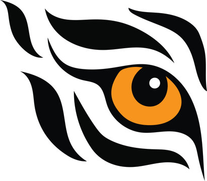 Abstract Tiger Eye Logo Vector Design