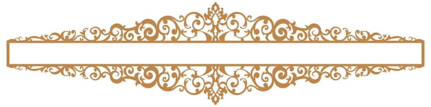Luxury Gold Vintage Ornamental Border Frame Vector. 18