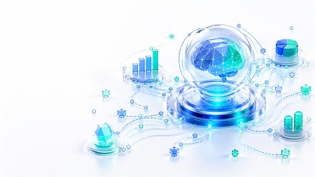 AI Robo Advisor Background with Smart Investment Intelligence