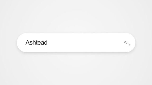 Typing Ashtead On A Search Bar Displayed On Computer Screen