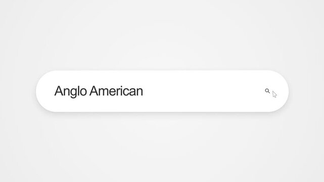 Typing Anglo American On A Web Search Bar Displayed On A Computer Screen