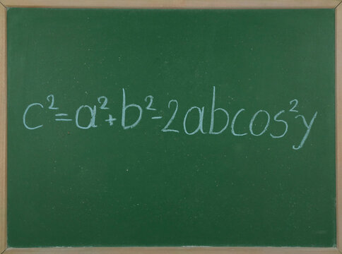 Law of Cosines on Green Chalkboard