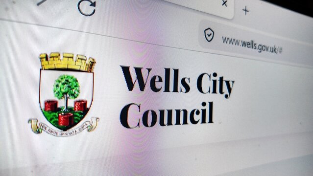 a computer screen with wells city council website displayed