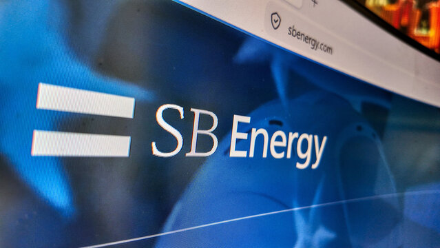a computer screen with SB Energy website displayed